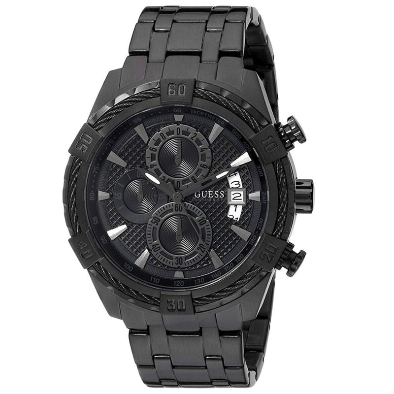 MONTRE HOMME GUESS Black Chronograph Sport W0522G2